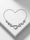 Silver Heart Chain Bracelet