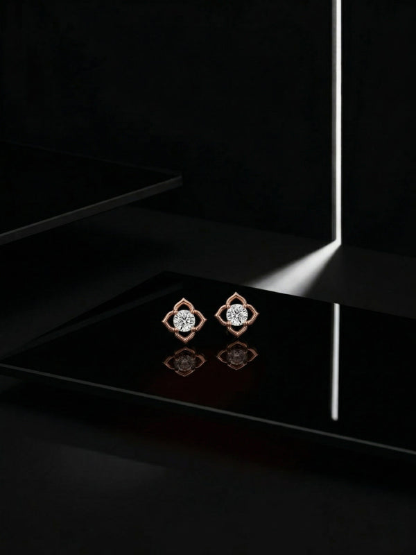 Rose Glimmer Nest Earrings