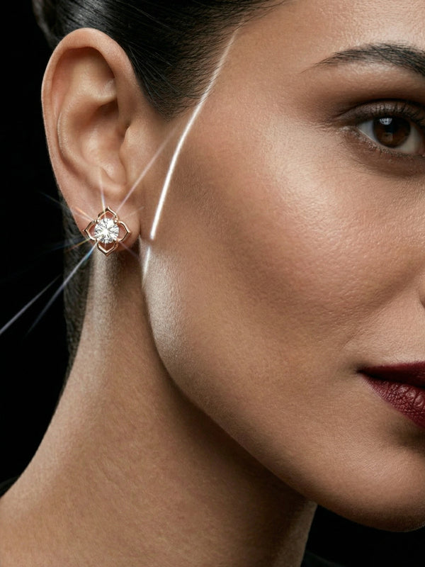 Rose Glimmer Nest Earrings