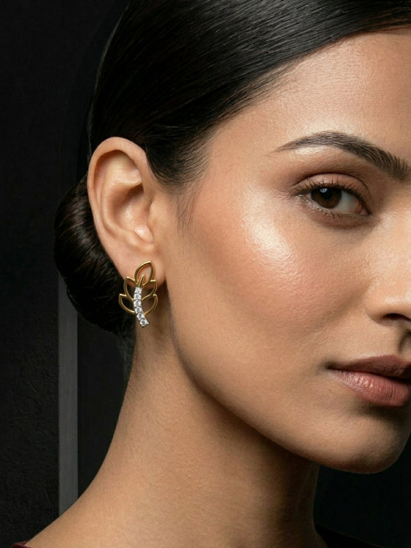 Magical Leaf Diamond Earrings