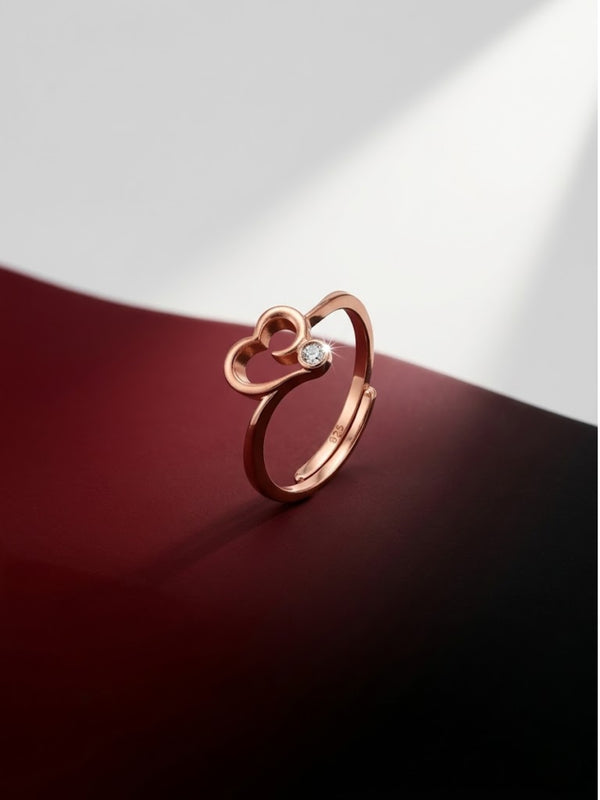 Floating Heart Ring