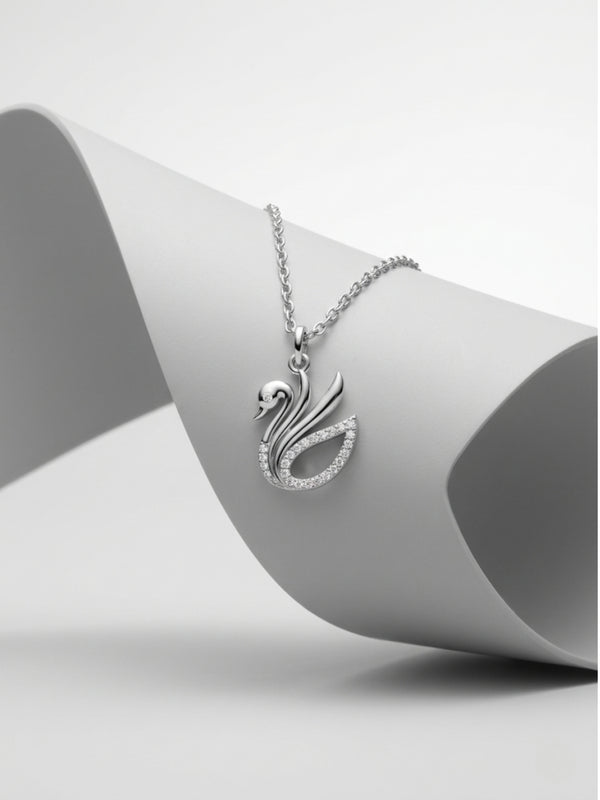 Swan Bird Pendant Necklace