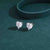 Heart-Shaped Solitaire Stud Earrings