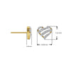 Bee Loved Heart Diamond Studs
