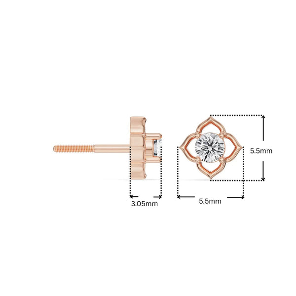 Rose Glimmer Nest Earrings