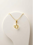 Ganpati Lotus Charm Necklace