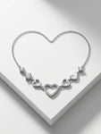 Silver Heart Chain Bracelet