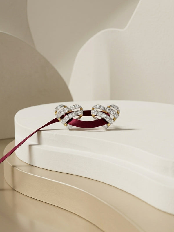 Bee Loved Heart Diamond Studs