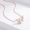 Rose Gold Flower Cluster Necklace
