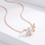 Rose Gold Flower Cluster Necklace