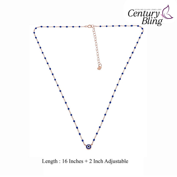 Blue Beaded Radiant Necklace