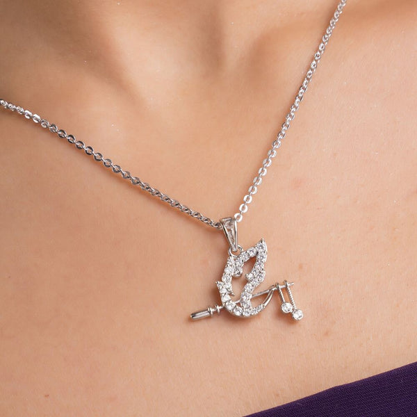 Bansuri Silver Necklace