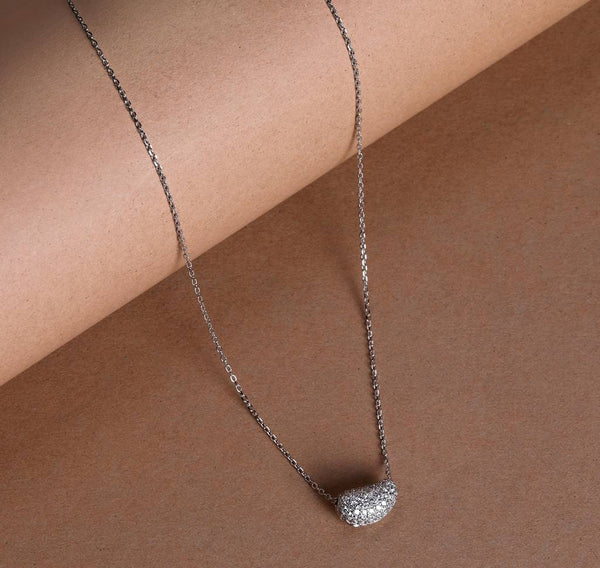 Silver necklace with a pendant