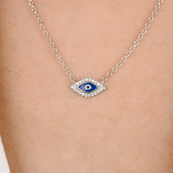 Sterling Silver Evil Eye Necklace