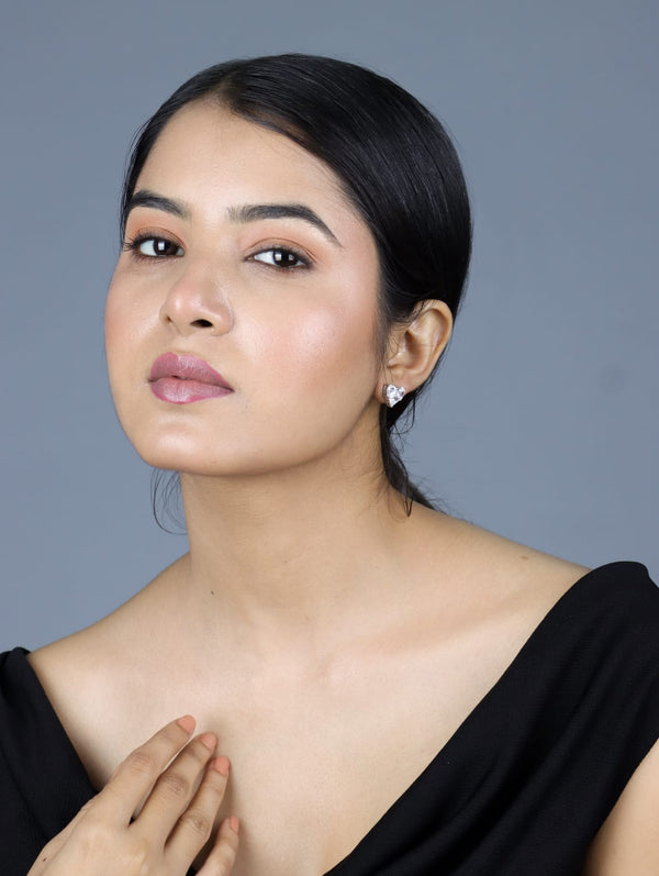 Heart-Shaped Diamond Earstuds