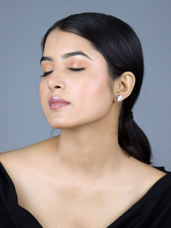 Two-Tone Heart Earrings