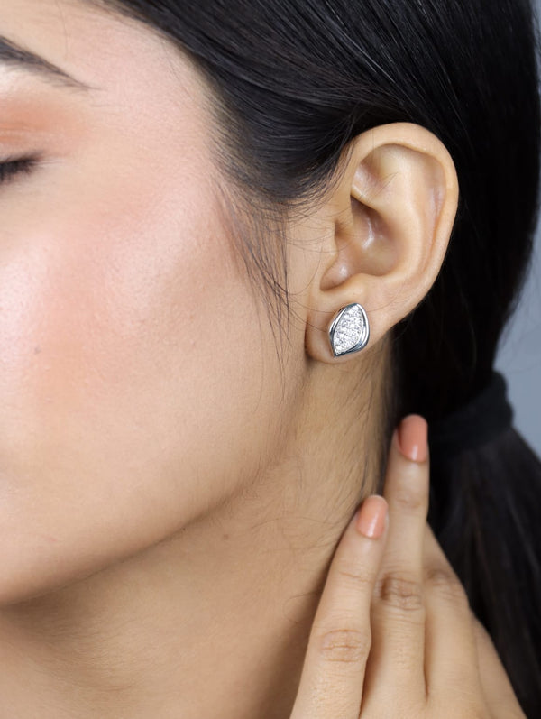 Two-Tone Heart Earrings