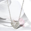 Heart with Round and Baguette Simulated Diamond CZ Necklace