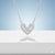 Heart with Round and Baguette Simulated Diamond CZ Necklace