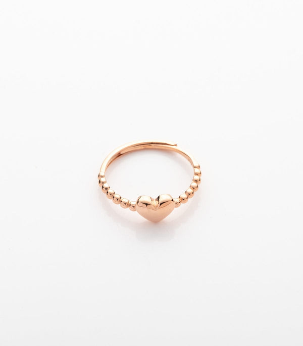 Beaded Heartlet Ring