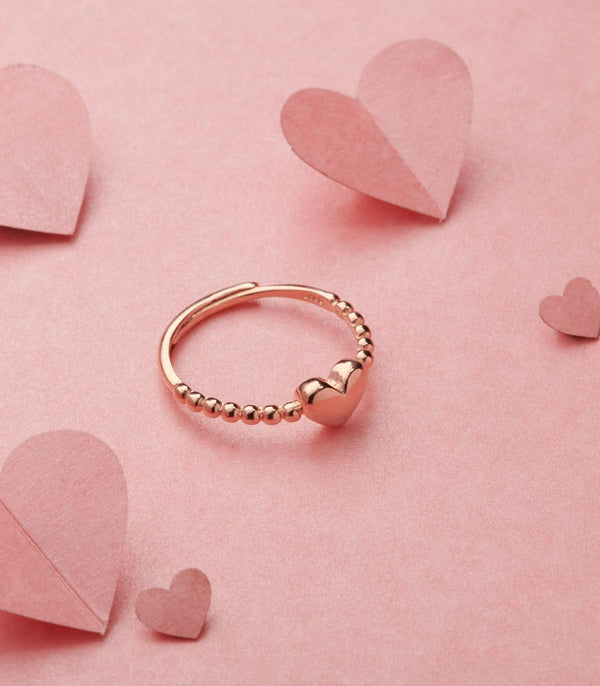 Beaded Heartlet Ring