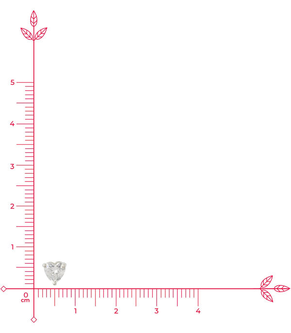 Heart Cut Lab Created Moissanite Stud Earrings